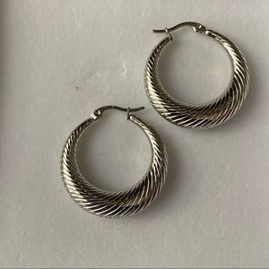 Silver hoop earrings